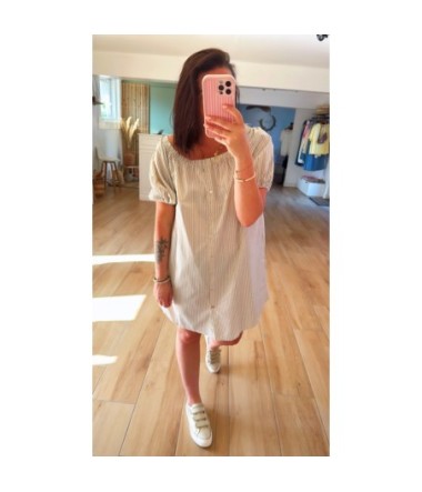 Robe boutonnée & lignes 