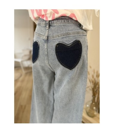 Jean poches coeur