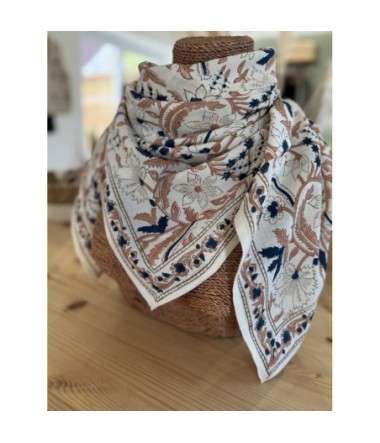 Foulard SO FAMILY Delhi Prusse