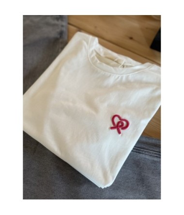 Tee Shirt Ruban Rose