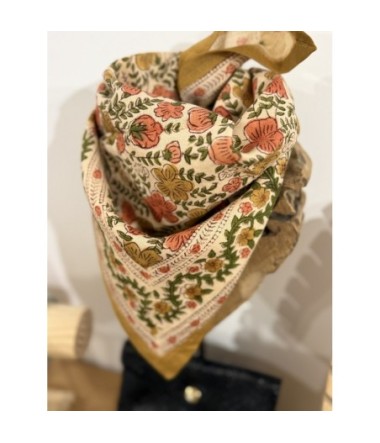 Foulard Bëllemme Ellis Ocre 60 x 60