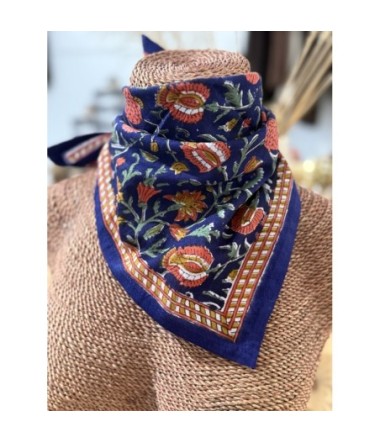 Foulard Bëllemme Mina Indigo 60 x 60