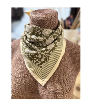 Foulard Bëllemme Anjali Kaki 60 x 60