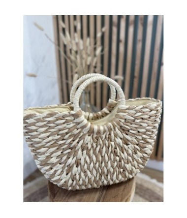 Sac en paille Bicolore