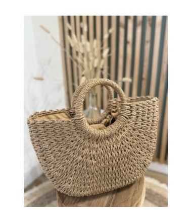 Sac en paille Camel 